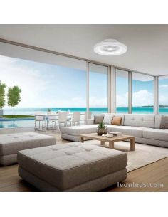 Ventilador Tibet Mantra - Plafón LED Blanco con Control Inteligente y Diseño Moderno 2