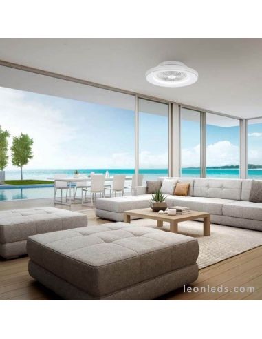 Ventilador Tibet Mantra - Plafón LED Blanco con Control Inteligente y Diseño Moderno