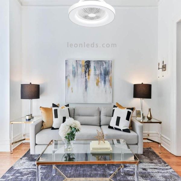 Ventilador Tibet Mantra - Plafón LED Blanco con Control Inteligente y Diseño Moderno