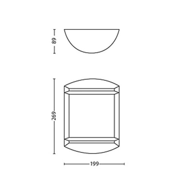 Aplique de pared exterior LED ANTELOPE 4000K 6W, estanco al agua