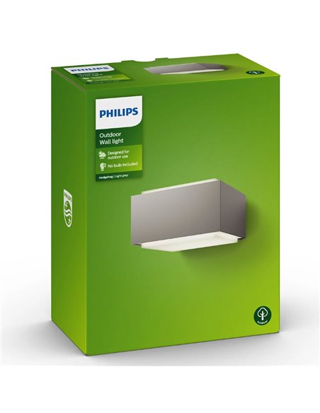 Aplique de exterior cinza HEDGEHOG E27 (não incluído), estanque