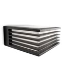 Aplique exterior cuadrado SHADES E27 (No incl.), antracita, estanco al agua