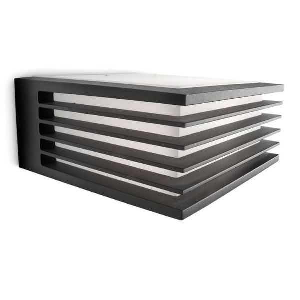 Aplique exterior cuadrado SHADES E27 (No incl.), antracita, estanco al agua