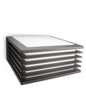 Aplique exterior cuadrado SHADES E27 (No incl.), antracita, estanco al agua