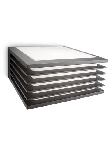 Aplique exterior cuadrado SHADES E27 (No incl.), antracita, estanco al agua