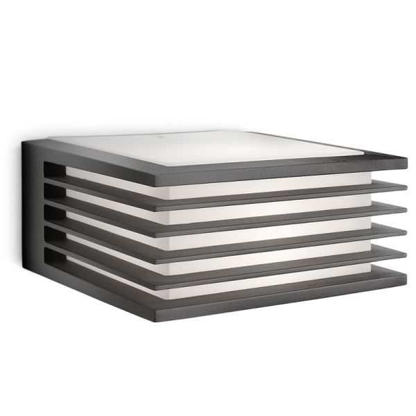 Aplique exterior cuadrado SHADES E27 (No incl.), antracita, estanco al agua