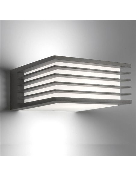 Aplique exterior cuadrado SHADES E27 (No incl.), antracita, estanco al agua
