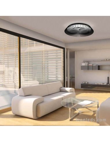 Ventilador de teto LED preto Himalaya 7121 Mantra Iluminación | LeonIluminação Leds