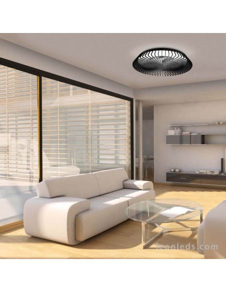 Ventilador de teto LED preto Himalaya 7121 Mantra Iluminación | LeonIluminação Leds