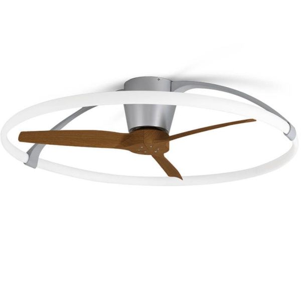 Ventilador Nepal Mantra con Plafón LED en funcionamiento, mostrando su elegante diseño y potente iluminación de 75W 7533