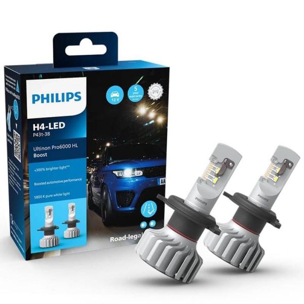 Caja Bombillas LED H7 Homologadas Philips Ultinon Pro6000 Boost +300% 11342U60BX2 | LeonLeds