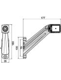 Medidas Galibo LED ECE/ADR/GGVS - Cable: 500mm - Conector: EasyConn - 2polos Krone