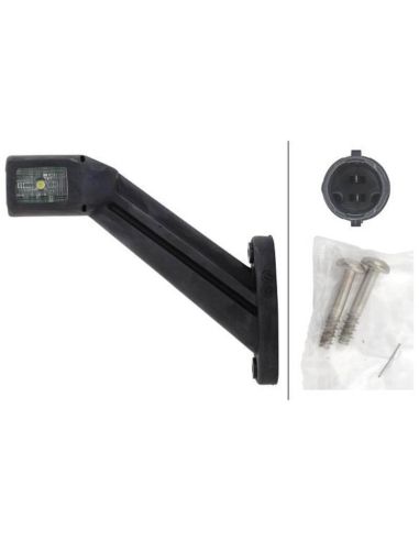 Luz marcadora LED HELLA - 12/24V - ADR/GGVS/ECE - 4 LEDs - Cabo de ligação rápida 500mm esquerda/direita Daf Man Scania