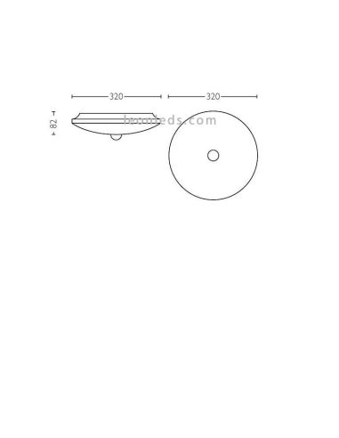 Plafon LED com sensor 16W Mauve PIR branco da Philips | LeonLeds