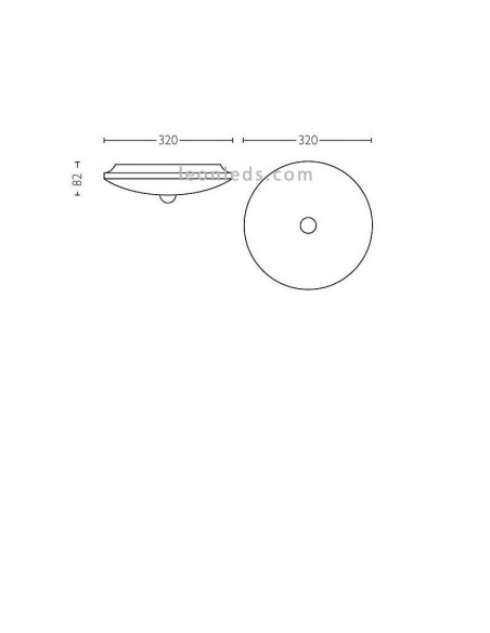 Plafon LED com sensor 16W Mauve PIR branco da Philips | LeonLeds