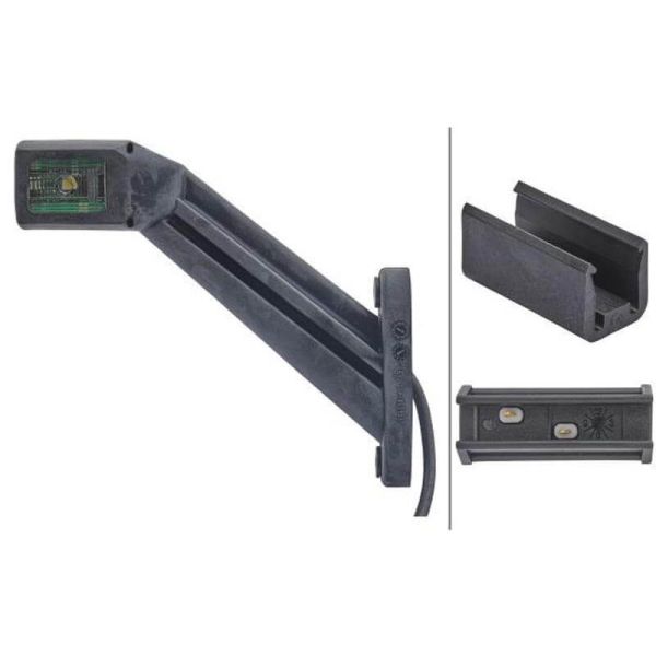 Feu de position LED HELLA - 12/24 V - ADR/GGVS/ECE - 4 LED - Câble de liaison rapide 500 mm gauche/droite Daf Man Scania