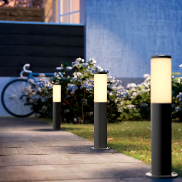 Baliza LED de exterior para caminos UTRECHT 45cm altura, 20W E27 (No Incl.) antracita, Estanco al agua