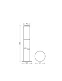 Baliza LED de exterior para caminos UTRECHT 45cm altura, 20W E27 (No Incl.) antracita, Estanco al agua