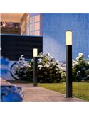 Baliza LED de exterior para caminos UTRECHT 80cm altura, 20W E27 (No Incl.) antracita, Estanco al agua