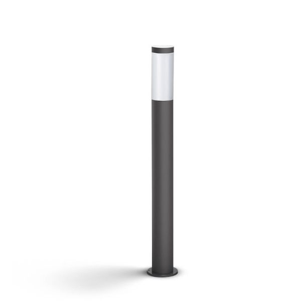 Baliza LED de exterior para caminos UTRECHT 80cm altura, 20W E27 (No Incl.) antracita, Estanco al agua