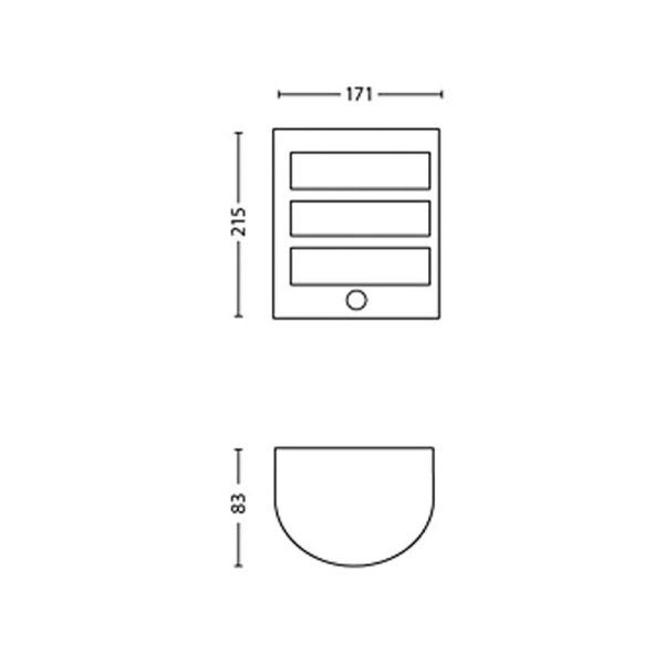 Aplique LED exterior de mural con sensor de movimiento PYTHON 6W luz natural: 4000K, antracita, Estanco al agua