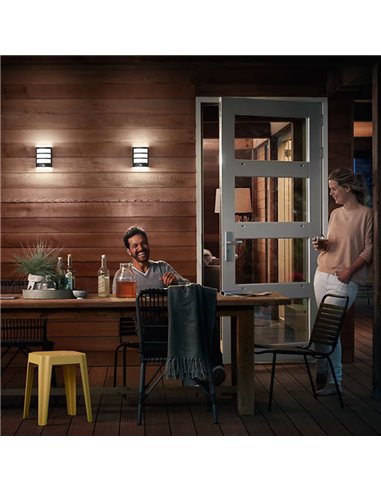 Applique d'extérieur LED avec détecteur de mouvement PYTHON 6W lumière naturelle : 4000K, anthracite, étanche