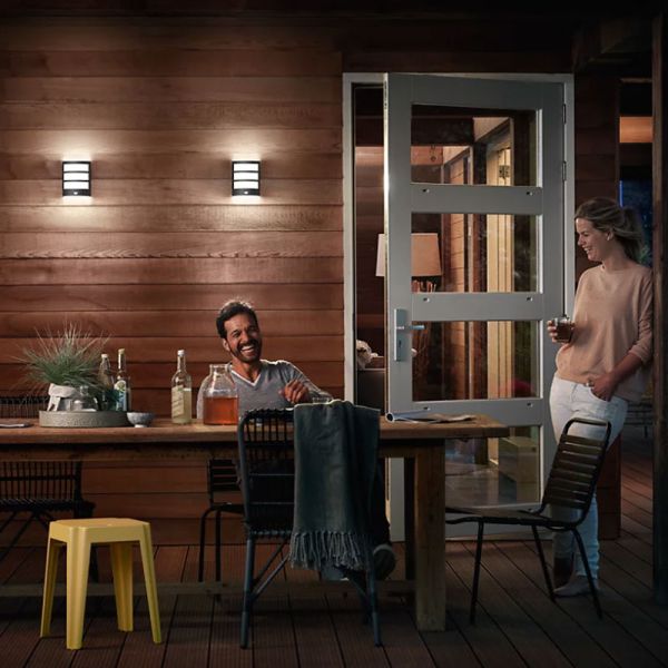 Applique d'extérieur LED avec détecteur de mouvement PYTHON 6W lumière naturelle : 4000K, anthracite, étanche