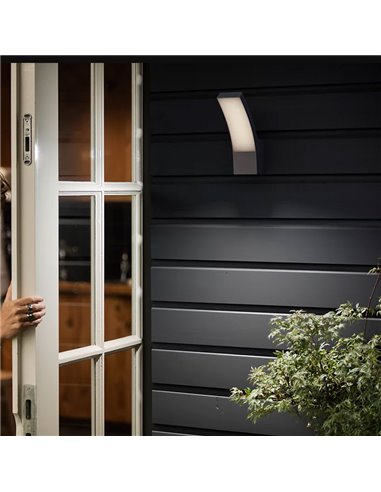 Aplique mural de exterior LED SPLAY 12W 4000 K antracita, Estanco al agua