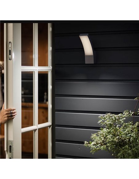 Aplique mural de exterior LED SPLAY 12W 4000 K antracita, Estanco al agua
