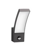 Aplique mural de exterior LED con sensor de movimiento SPLAY 12W  4000K, antracita, estanco al agua