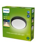 Plafón exterior LED DORIS 6W 2700K/4000K Negro Estanco al agua