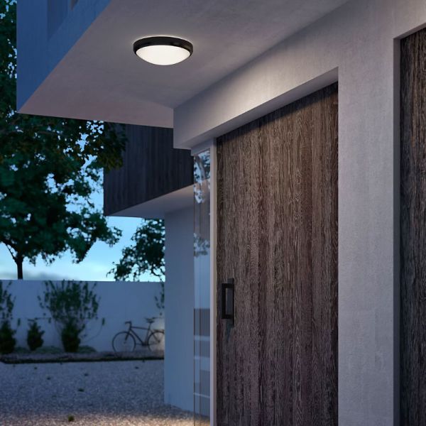 Plafon LED para exterior DORIS 6W 2700K/4000K Preto à prova d'água