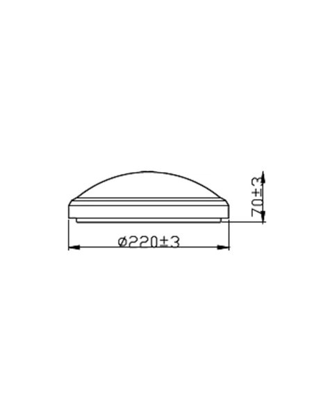 Plafón de exterior LED DORIS 6W 2700K/4000K Blanco Estanco al agua