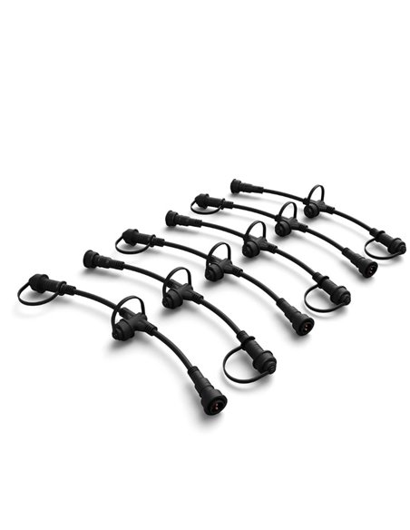 Conector de cable negro GARDENLINK paquete de 6 Baja tensión, estanco al agua