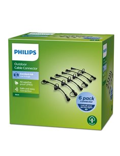 GARDENLINK Lot de 6 connecteurs de câble noirs basse tension, étanches 2