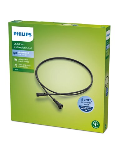 Extensão de cabo exterior GARDENLINK 2m/5m/10m preto Baixa tensão, à prova de água