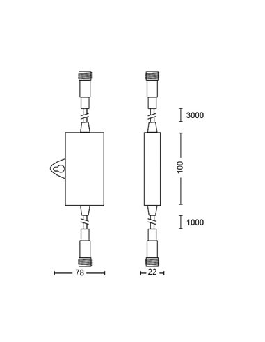 Sensor de crepúsculo-amanecer GARDENLINK Negro para exterior baja tensión estanco al agua