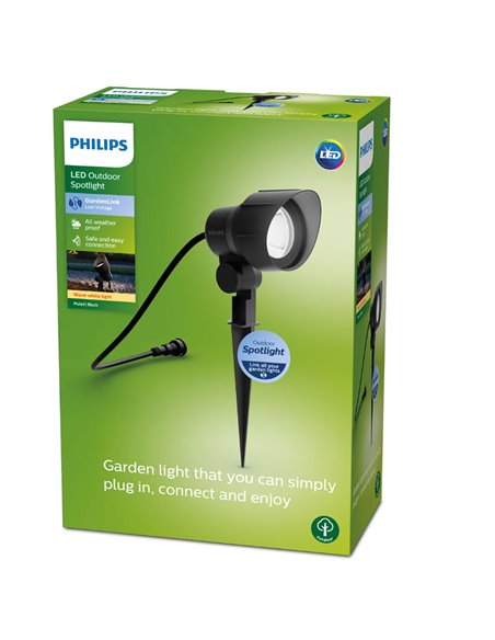 Pica de tierra LED GARDENLINK 6 W 2700K/4000K negro Baja tensión estanco al agua