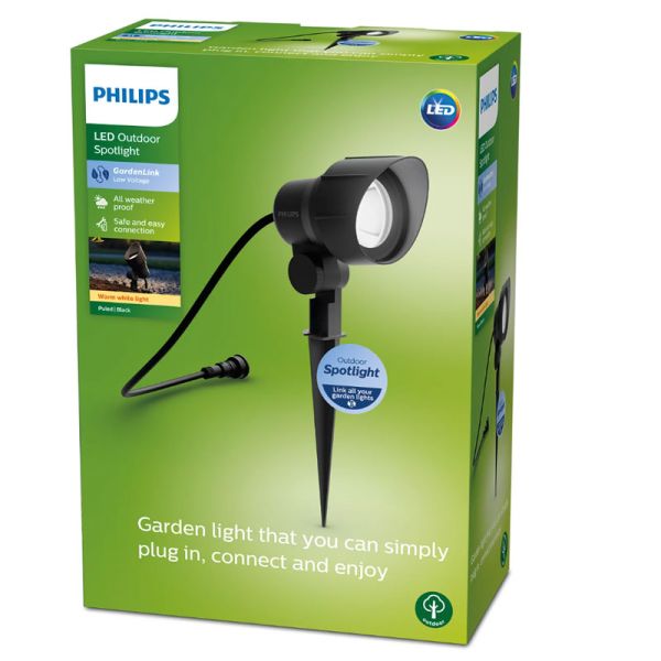 Puntos o picas de tierra LED GARDENLINK 6 W 2700K/4000K negro Baja tensión estanco al agua