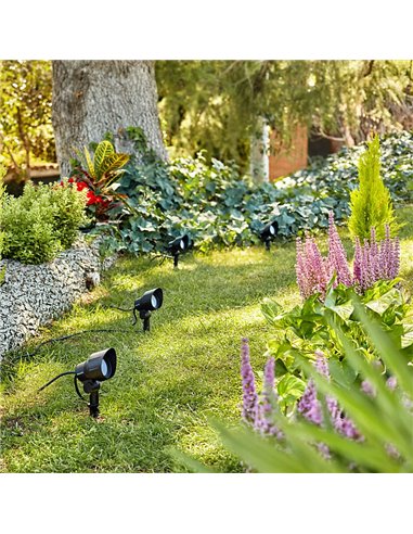 Pica de tierra LED GARDENLINK 6 W 2700K/4000K negro Baja tensión estanco al agua