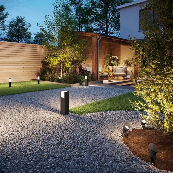 Puntos o picas de tierra LED GARDENLINK 6 W 2700K/4000K negro Baja tensión estanco al agua