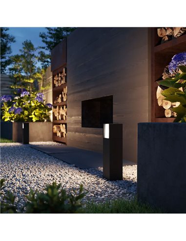 Baliza LED exterior para caminos ARBOUR 6 W antracita Baja tensión estanco al agua 2700K/4000K