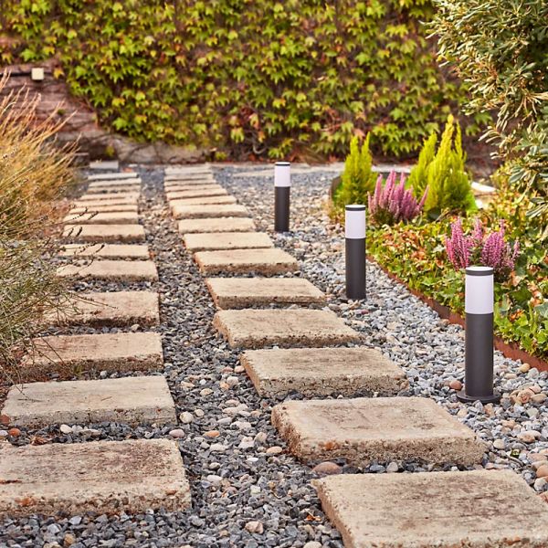 Baliza LED exterior para caminos UTRECHT 6 W antracita Baja tensión estanco al agua 2700K/4000K