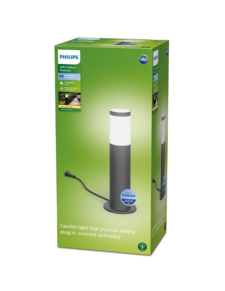 Farol LED externo para caminhos UTRECHT 6 W antracite Baixa tensão à prova d'água 2700K/4000K