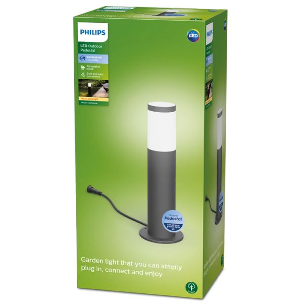 Baliza LED exterior para caminos UTRECHT 6 W antracita Baja tensión estanco al agua 2700K/4000K