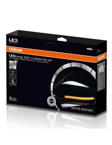 Caixa de pisca dinâmica de LED branco LEDriving® LEDDMI F20 WT S - Aprovada (conjunto de 2) para BMW Série 1, 2, 3, 4 e X1