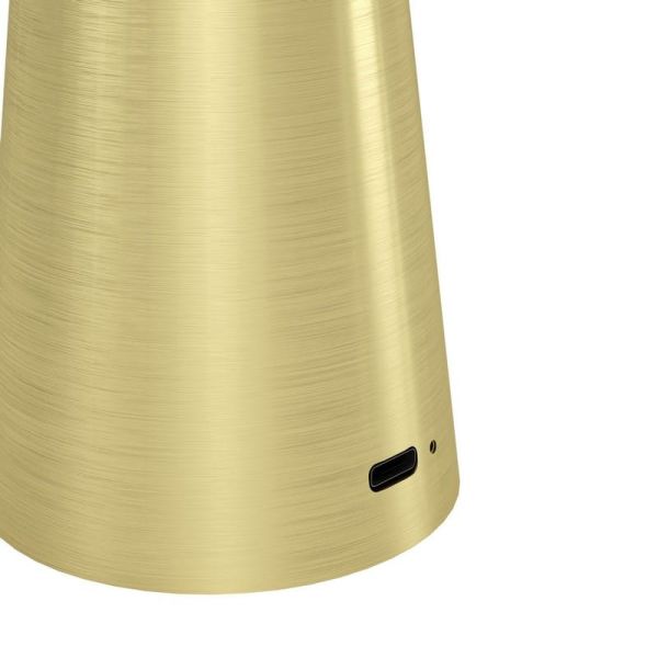 Lámpara de Sobremesa exterior LED recargable PICCOLA de Latón cepillado 2400K-3000K-4000K, IP54