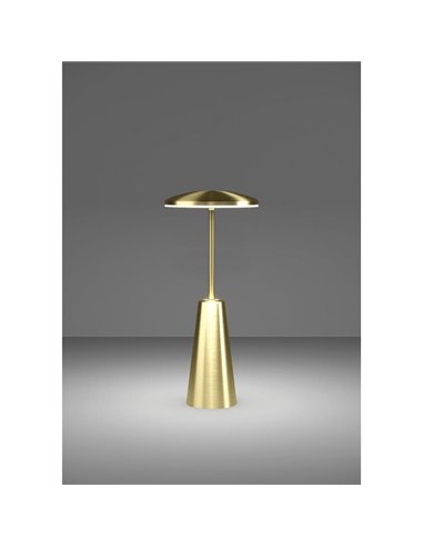 Candeeiro de mesa LED recarregável para exterior PICCOLA em latão escovado 2400K-3000K-4000K, IP54