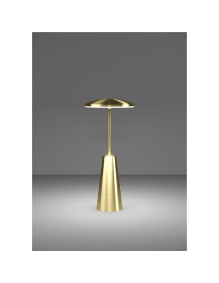 Candeeiro de mesa LED recarregável para exterior PICCOLA em latão escovado 2400K-3000K-4000K, IP54