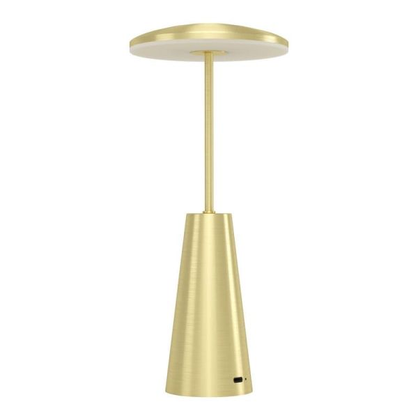 Lámpara de Sobremesa exterior LED recargable PICCOLA de Latón cepillado 2400K-3000K-4000K, IP54